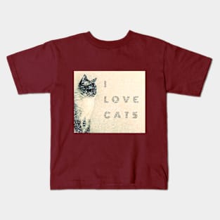 I love cats Kids T-Shirt